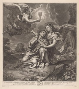 Christus in de Hof van Getsemane met twee engelen