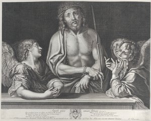 Ecce Homo met drie engelen door Gilles Rousselet