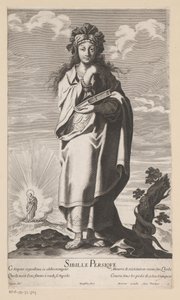 Perzische sibille, met op de achtergrond Maria met kind Sibillen door Gilles Rousselet