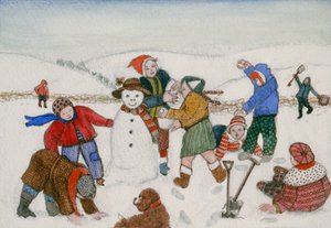 Spelen in de Sneeuw