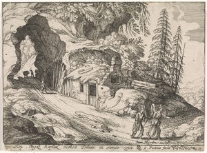 Landschap met Tobias en aartsengel Rafaël door Gillis Peeters (I)