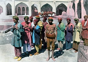 Derwisjen en martelaren, Teheran, ca. 1890 door Gillot