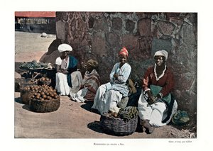 Fruitverkopers, Rio de Janeiro, Brazilië, 19e eeuw door Gillot
