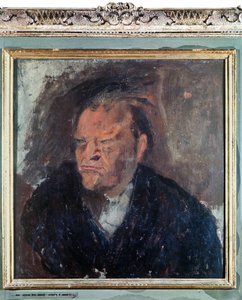 Portret van de Italiaanse dichter Giuseppe Ungaretti (1888-1970). Schilderij door Gino Bonichi genaamd Scipione (1904-1933)