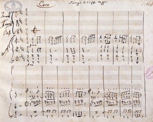 Handgeschreven partituur door Gioacchino Rossini door Gioachino Rossini