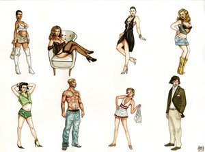 Kostuums van prostituees en gigolo