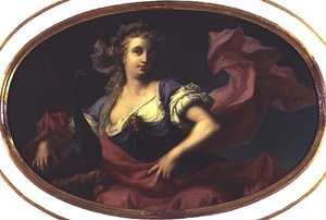 Personificatie van lucht als de godin Juno