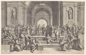 De school van Athene door Giorgio Ghisi