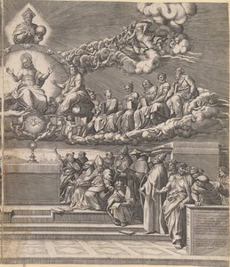 De discussie over het heilige sacrament door Giorgio Ghisi