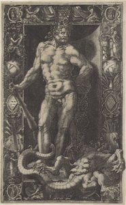 Hercules als overwinnaar van de Hydra van Lerna door Giorgio Ghisi