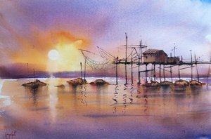 Golden Hour-vispier door Giorgio Gosti