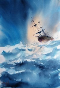 Het grootzeilschip Storm door Giorgio Gosti