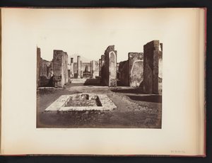 Gezicht op de ruïne van het Casa di Pansa te Pompeï, Italië