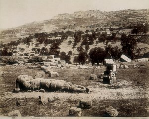 Agrigento: een uitzicht op de ruïnes van de Tempel van Jupiter door Giorgio Sommer