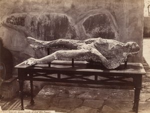 Menselijke afdrukken, Pompeii door Giorgio Sommer