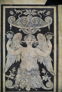 Allegorische figuur, door Giorgio Vasari, Tommaso Battista del Verrocchio en Alessandro Forzori, Palazzo dei Cavalieri of Palazzo della Carovana, Piazza dei Cavalieri, Pisa, Toscane, Italië