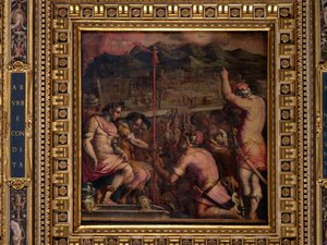 Stichting van Florentia, een Romeinse nederzetting door Giorgio Vasari