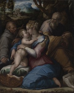De Heilige Familie met Sint-Franciscus door Giorgio Vasari