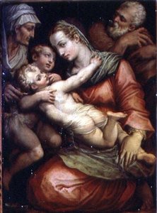 Heilige Familie met St. Anna en St. Johannes de Doper door Giorgio Vasari