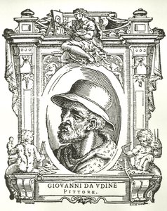 Portret van Giovanni da Udine door Giorgio Vasari
