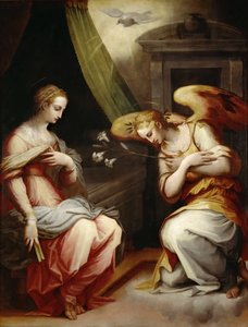 De Annunciatie, ca. 1565-1570 door Giorgio Vasari