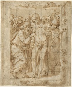 De ongelovigheid van Sint Thomas, ca. 1556-57 door Giorgio Vasari