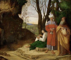 Drie filosofen door Giorgione