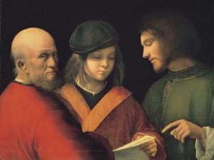 De drie leeftijden van de mens lezen een lied, ca. 1501