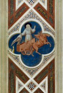 Elia wordt naar de hemel gebracht, Detail uit Leven en Passie van Christus, door Giotto door Giotto (c.1266 1337)