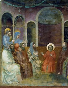 Jezus in de tempel tussen de dokters (detail) door Giotto (c.1266 1337)