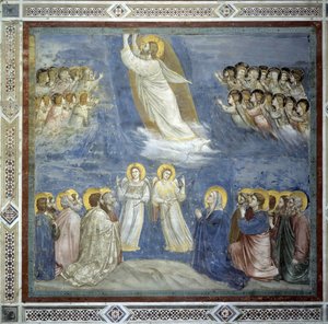 De Hemelvaart van Christus. Fresco door Giotto di Bondone (1267-1337) door Giotto (c.1266 1337)