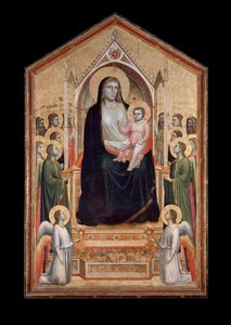 Maagd in majesteit, omringd door heiligen door Giotto (c.1266 1337)