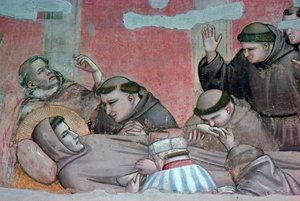 Fresco van de dood van St. Franciscus, 14e eeuw
