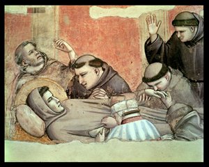 De dood van St. Franciscus (detail) uit de Bardi-kapel fresco