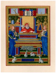 St. Gregorius de Grote ontvangt inspiratie van de Heilige Geest, ca. 1490