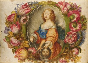 Portret van de groothertogin Vittoria della Rovere als Judith door Giovanna Garzoni