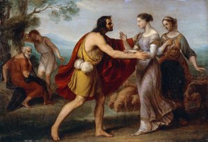 Ontmoeting tussen Jacob en Rachel door Giovanni Carnovali
