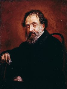 Portret van de schilder Enrico Carlo Augusto Scuri door Giovanni Carnovali