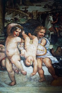 Huwelijk van Alexander de Grote en Roxana (detail) door Giovanni Antonio Bazzi Sodoma