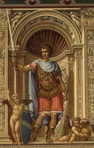 St Victor, schilderij door Il Sodoma in het Palazzo Comunale, Siena, Italië door Giovanni Antonio Bazzi after Sodoma