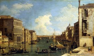 Het Grote Kanaal, Venetië, Kijkend naar het Oosten vanaf het Campo di San Vio door Giovanni Antonio Canal