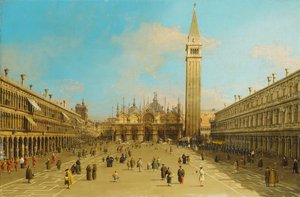 Het Piazza San Marco, Venetië, kijkend naar het Oosten
