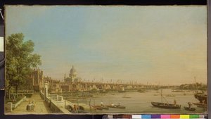 De Theems vanaf het terras van Somerset House richting St. Paul
