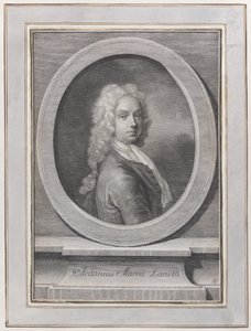 Portret van Anton Maria Zanetti de Oudere. door Giovanni Antonio Faldoni
