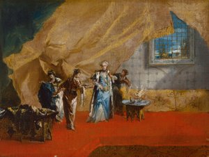 Een Sultana die Koffie Drinkt in de Harem