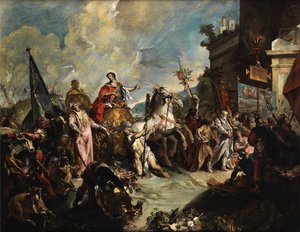Giovanni Antonio Guardi Triomfantelijke processie van Scipio door Giovanni Antonio Guardi