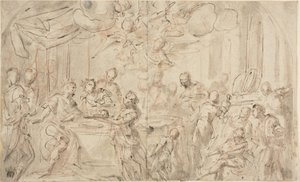 Salome met het hoofd van Johannes de Doper voor Herodes