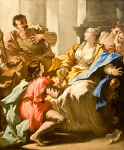 Sophonisba ontvangt de beker met vergif door Giovanni Antonio Pellegrini