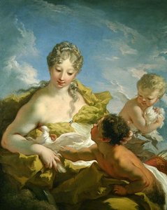 Venus en Cupido door Giovanni Antonio Pellegrini