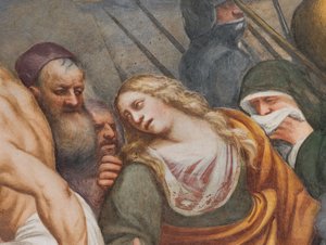 Centrale Beuk, Tweede Zuidelijke Span, Jezus valt onder het Kruis, Il Pordenone